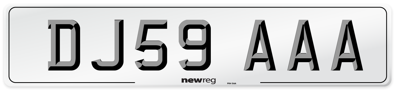 DJ59 AAA Number Plate from New Reg